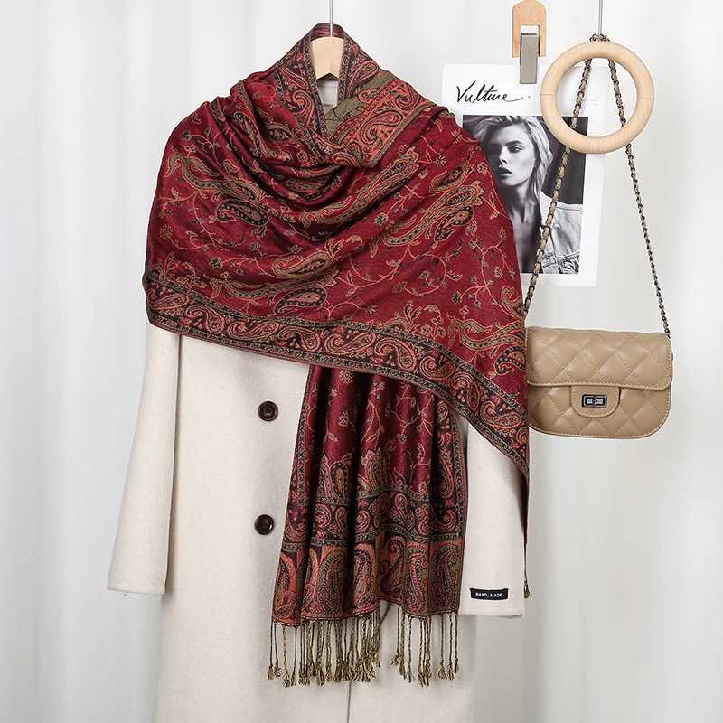 Ethnic Paisley Embroidery Viscose Hijab Retro Cashew Cotton Muslim Women Scarf Wraps Ladies Elegant Shawls Turban Headscarf S261017BYTI