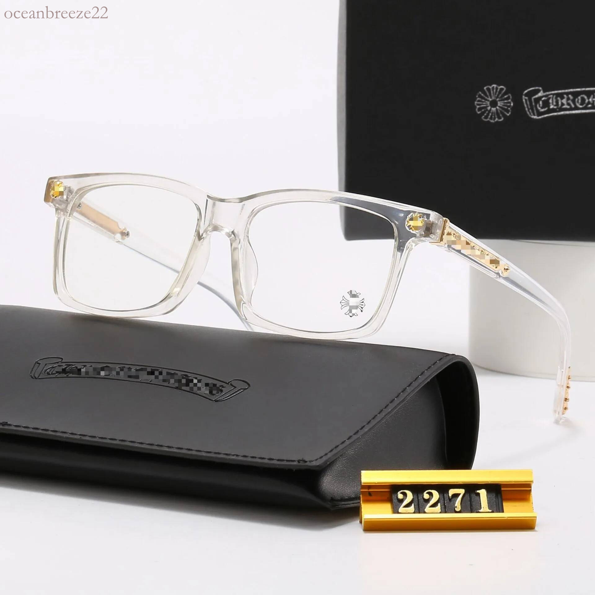 Chrome Sunglasses for women designer sun glasses men eye chromed glasses woman new square frame can be fitted with prescription lenses ma cross glas