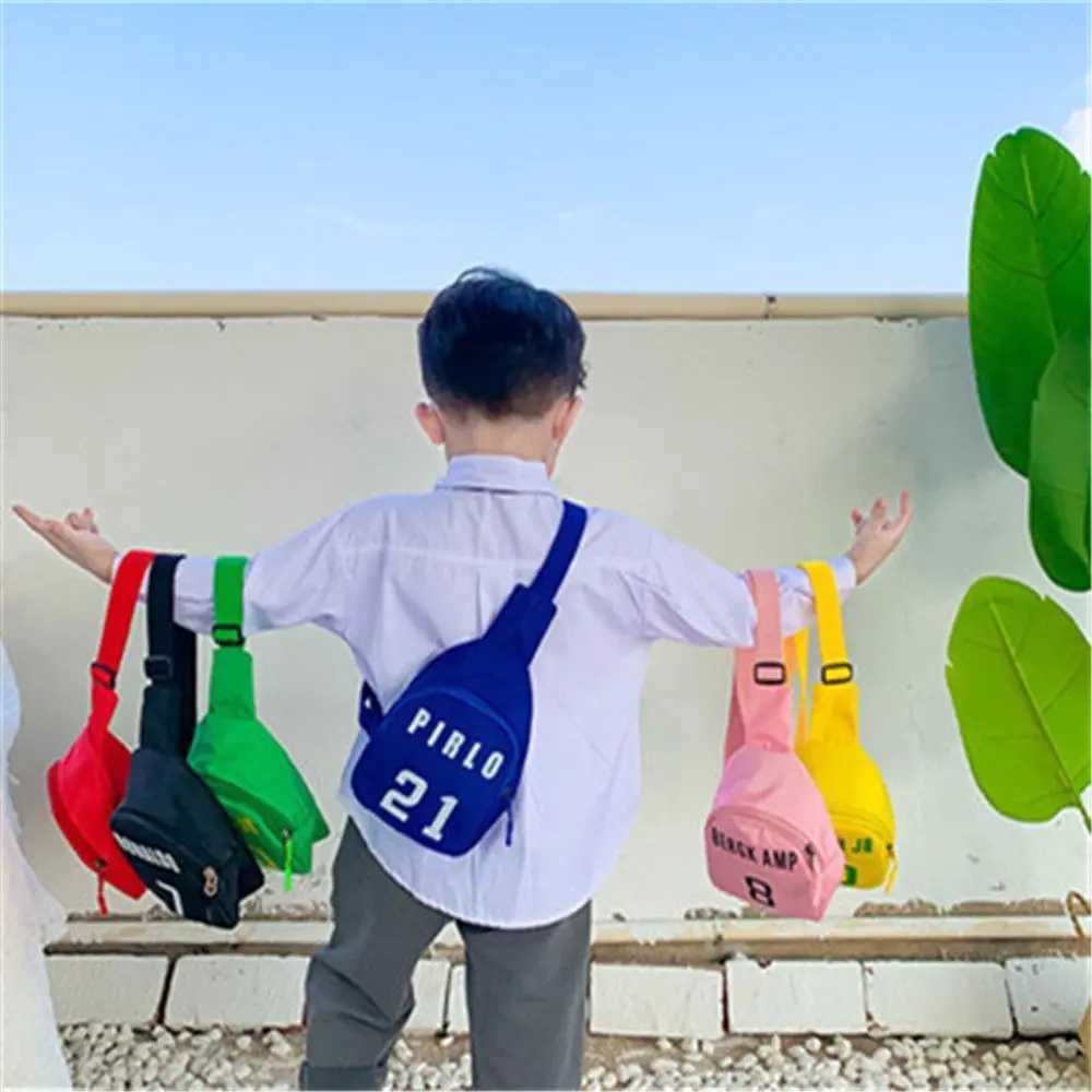 Hot Sale Children's Fashion Number Printed Chest Bag Girls Boys Sports Leisure Messenger Handbags All-match Shoulder Bag L261017BQ7G