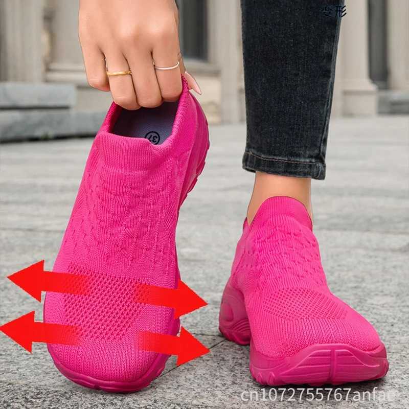 Casual Shoes Men Women Wide head Knit Sock Sneakers Fashion Lightweight Platform Walking Shoes for Outdoor Walking Commuting and Casual Wear H261016
