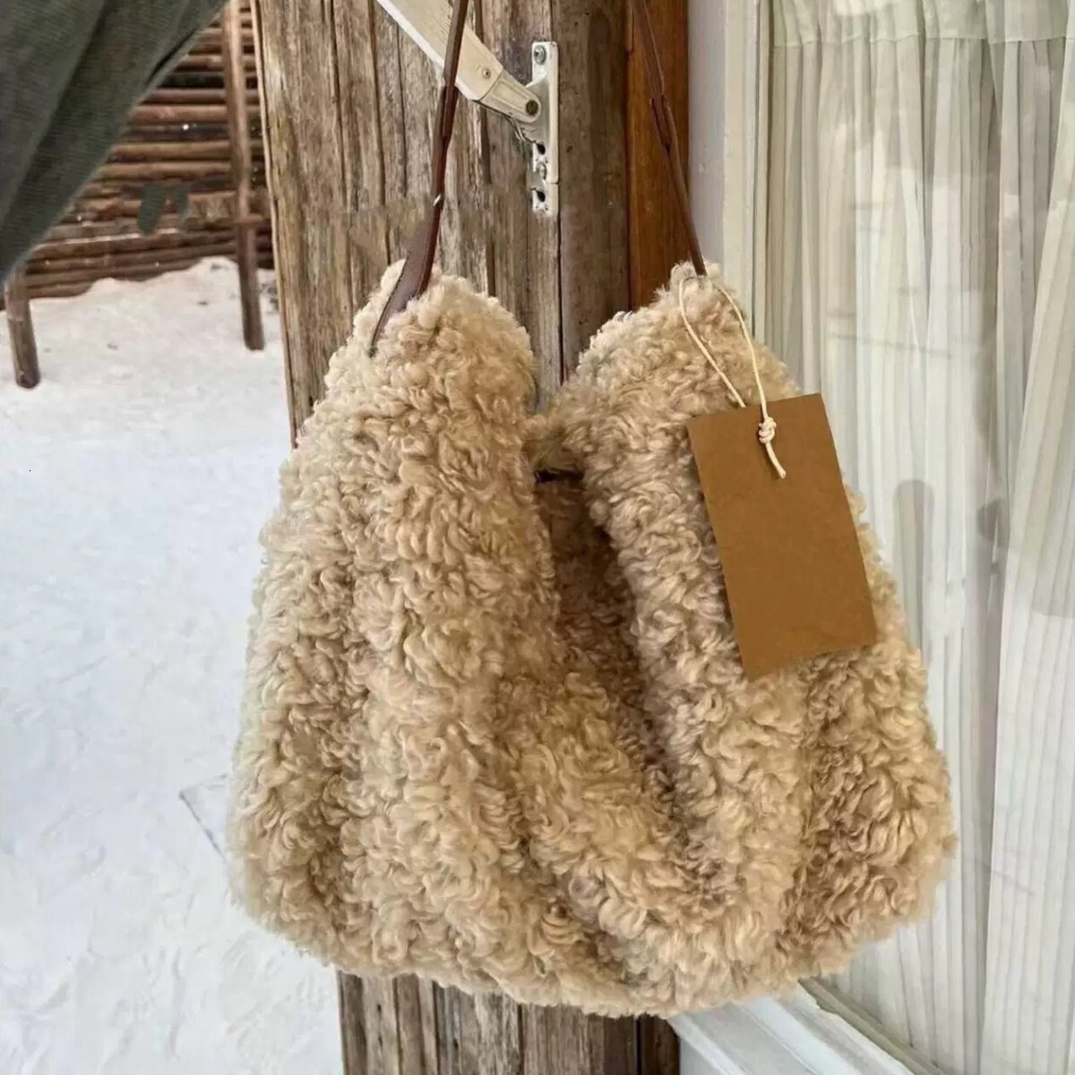 Lamb Feel Single Plush Crossbody Fluffy Large Shoulder Bag Loose Capacity Fur Autumn Winter Tote High Quality Luxury Bag