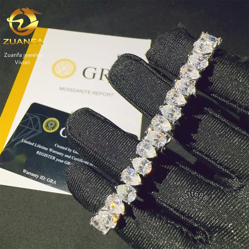 Hip Hop Jewelry Pass Diamond Tester 5MM Tennis Bracelet 925 Silver VVS Moissanite Diamond Bracelet Women