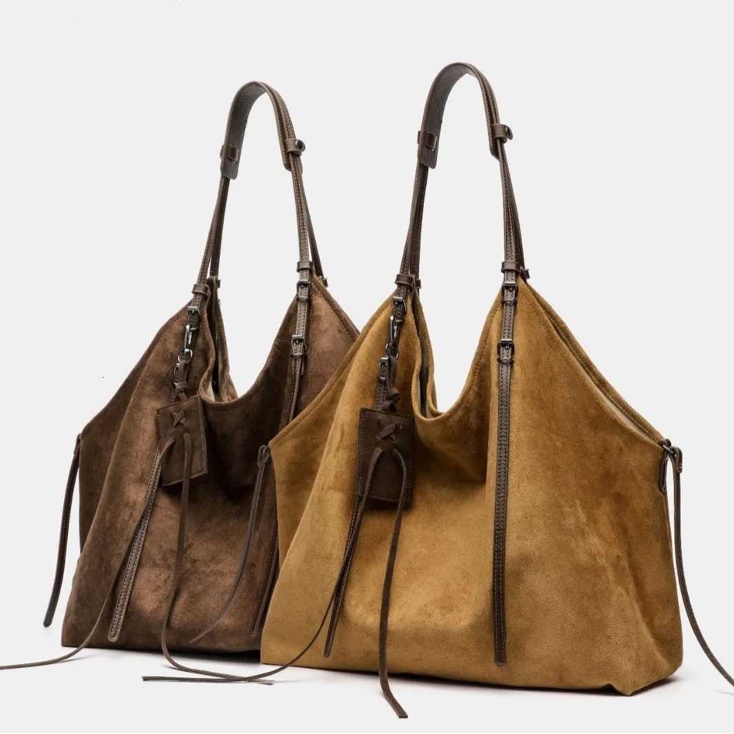 Cross Body Faux Suede Tote Shoulder Bag Large Capacity Designer Bags for Women Handbags and Purses Shopper Commuting Bag NEW Pouch H261016