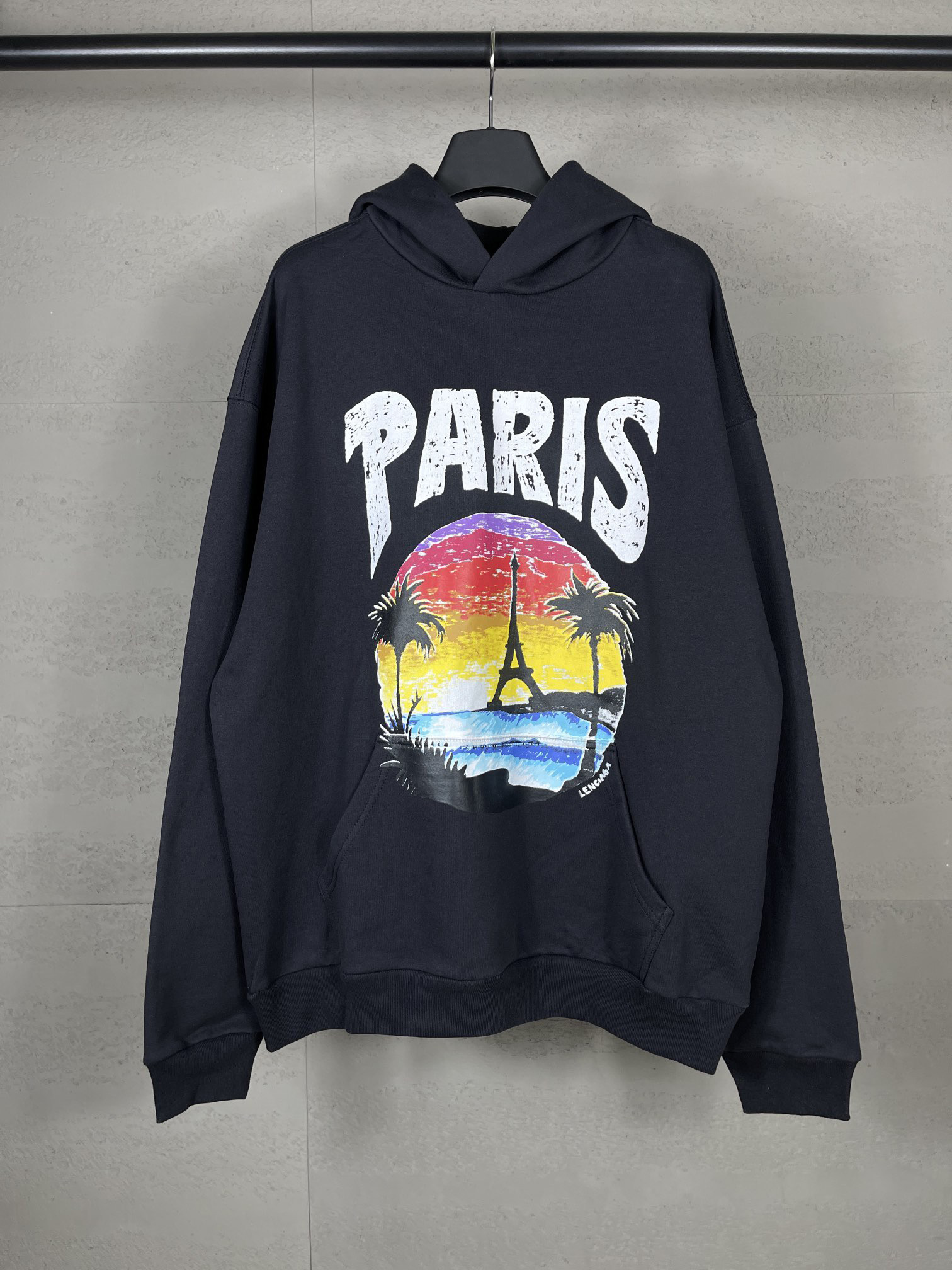 baIeniagag Men's Designer Hoodie with Letter Embroidery Cotton Plus Size Sweat Absorbing Streetwear