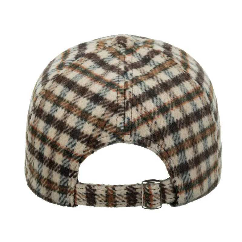 Baseball Thickened Warm Plaid Cap Autumn Winter New B1048 Outdoor Unisex Cotton Flannel Fashionable Knitted Cap M261016