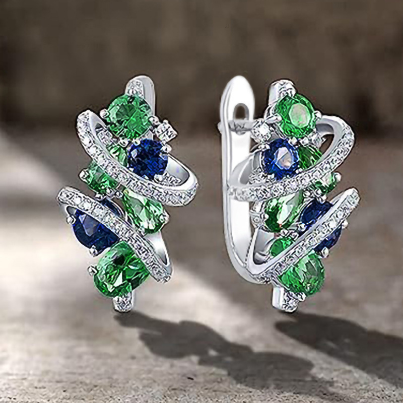 Huitan Fashion Cubic Zirconia For Women, Geometric Line Design, New Style, Light Luxury, High-End Earrings