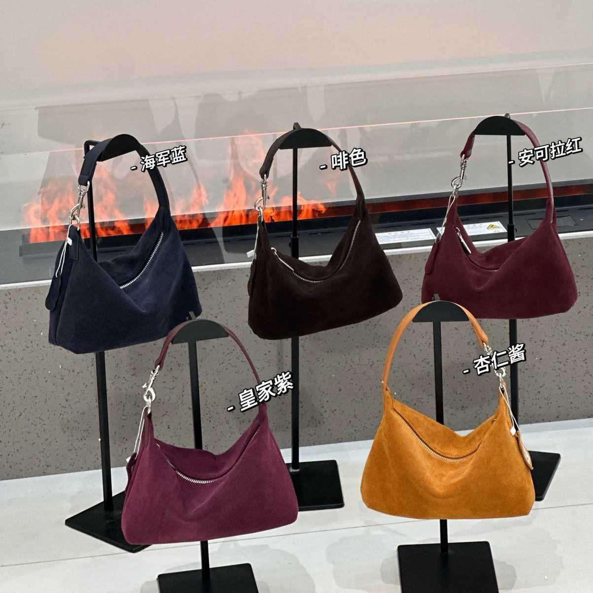 Designer Suede armpit bag wen's Totes bag autumn winter new design dumpling bag simple vintage handbag matte cowhide shoder crossbody bag J2610