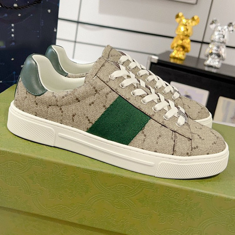Womens Beiges iconic canvas Ace sneakers low top silhouette sports shoes Lace up closure Men women casual shoes Rubber sole mens smart shoes