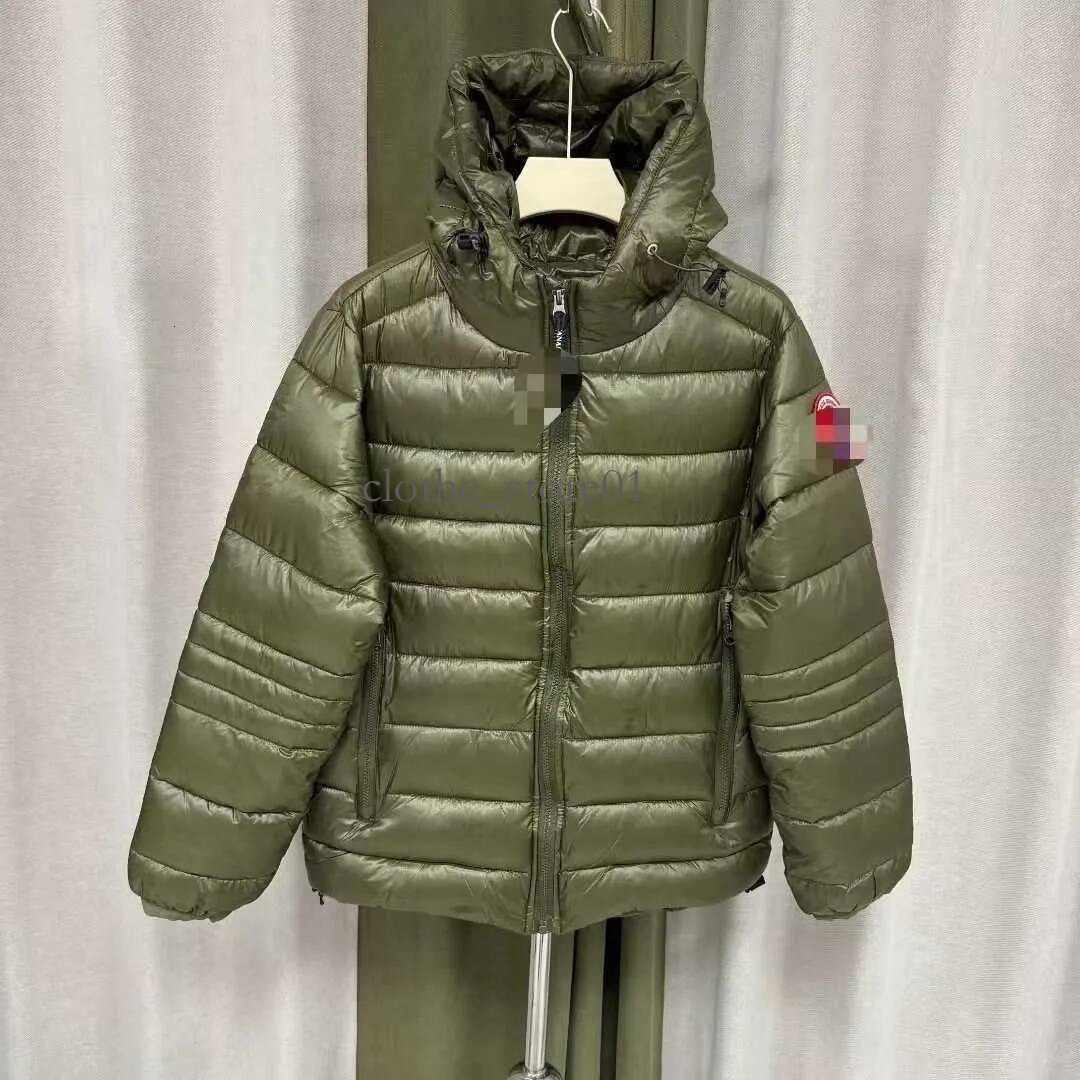 Canada Jacket Goocepuffer Men's Warm Solid Color Hooded Logo Series Jacket In Silver Black Green Winter Coat For Men Canada Jacket Gooced Puffe