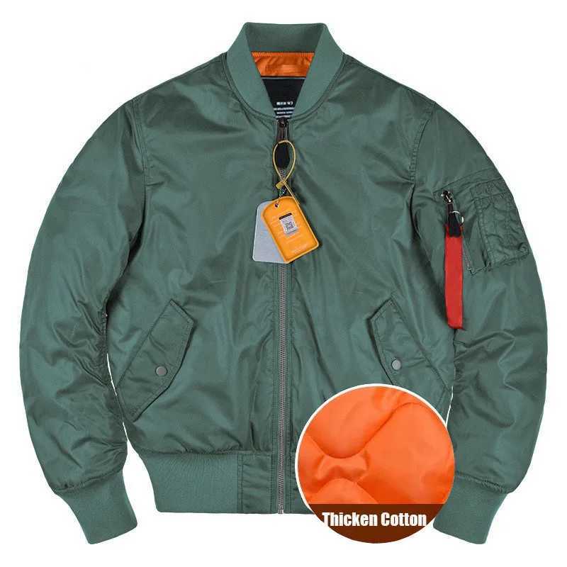 Winter Men's Bomber Jacket Thicken Warm Outerwear Outdoor Baseball Uniform Coat Large Size for Male S2610170K5M