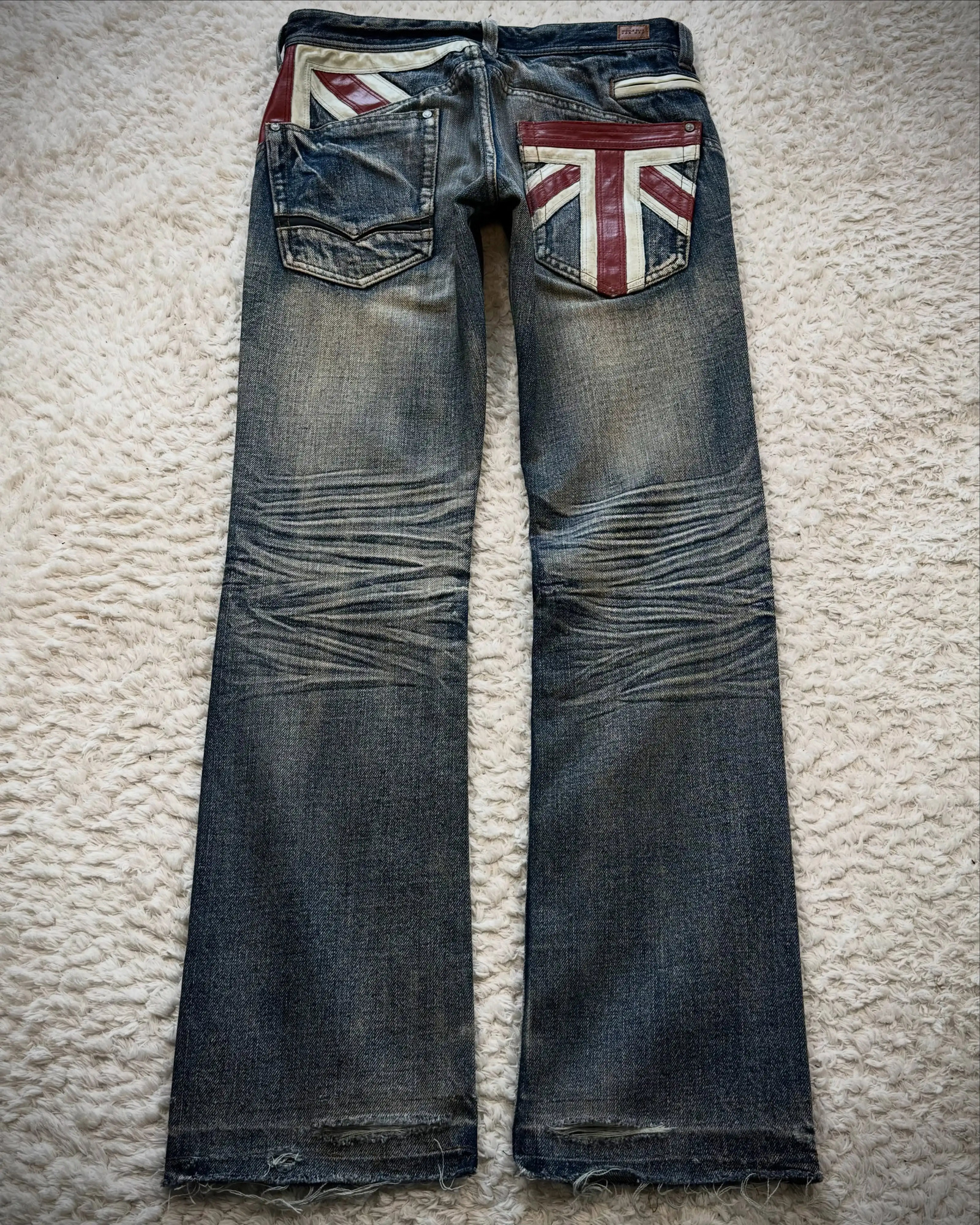 Street Retro Pocket Embroidered Patch Denim Jeans Y2K Low Fit Rise Straight Leg Denim Pants Women Casual Washed Blue Jeans 261016