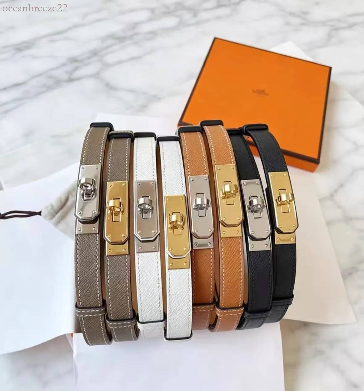 H belt Designer belt Women Thin Leather Belt Turn Lock Buckle Fashion Waist hness belt for Daily Outfit style Simple style Comes with dress Decorati