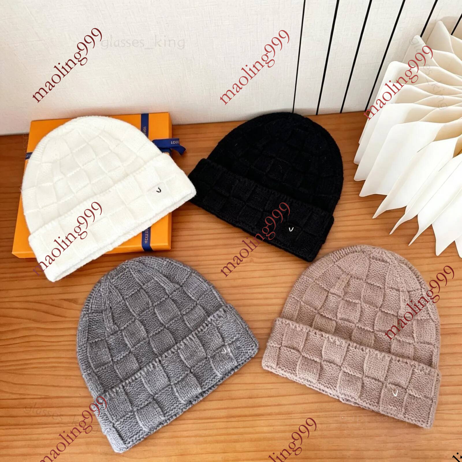 Designer cap men bonnet for women winter hats brand knitwear solid high quality prevalent versatile beanie warm letter design hat Christmas