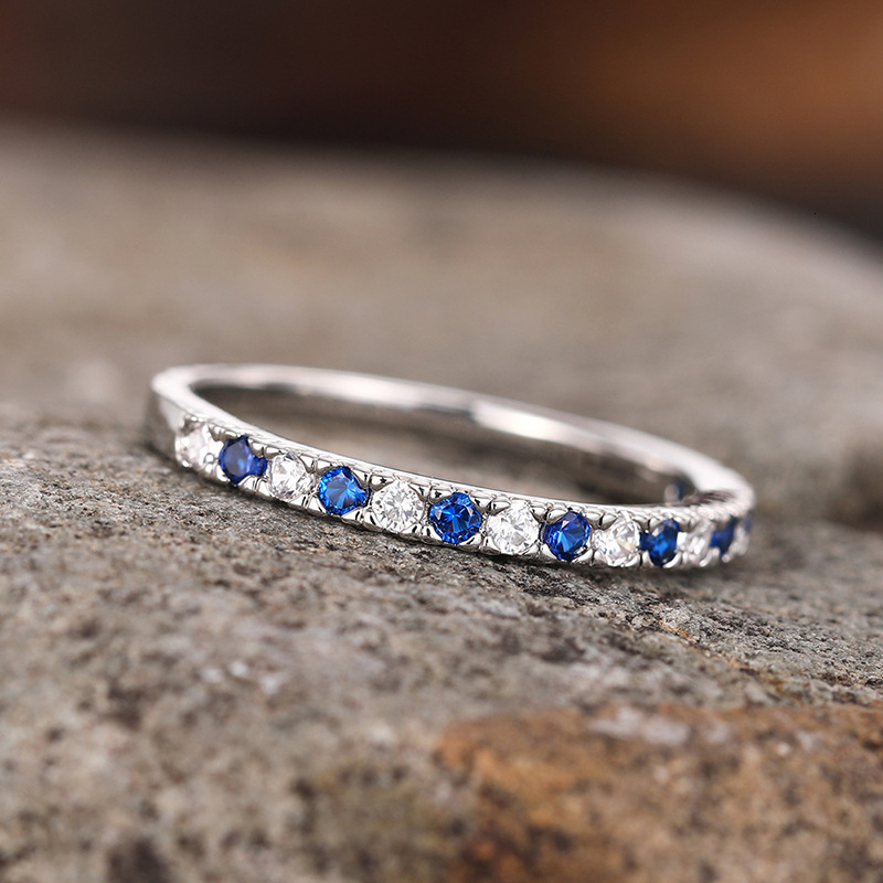 Huitan Combination Circular Zircon Ring For Women, Simple Minimalist Everyday Jewelry, Fashionable And Elegant Accessories