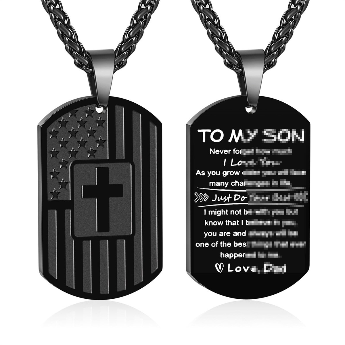 new product: cross necklace, bestseller on European and American fashion, personalized tag stainless steel necklace for men