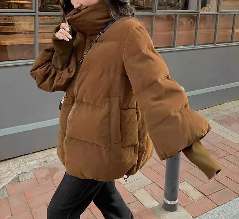 Women's Down Parkas Winter 2026 Women's Loose Thickened Design Jacket Fashion Trend Casual Cotton ClothingT261017