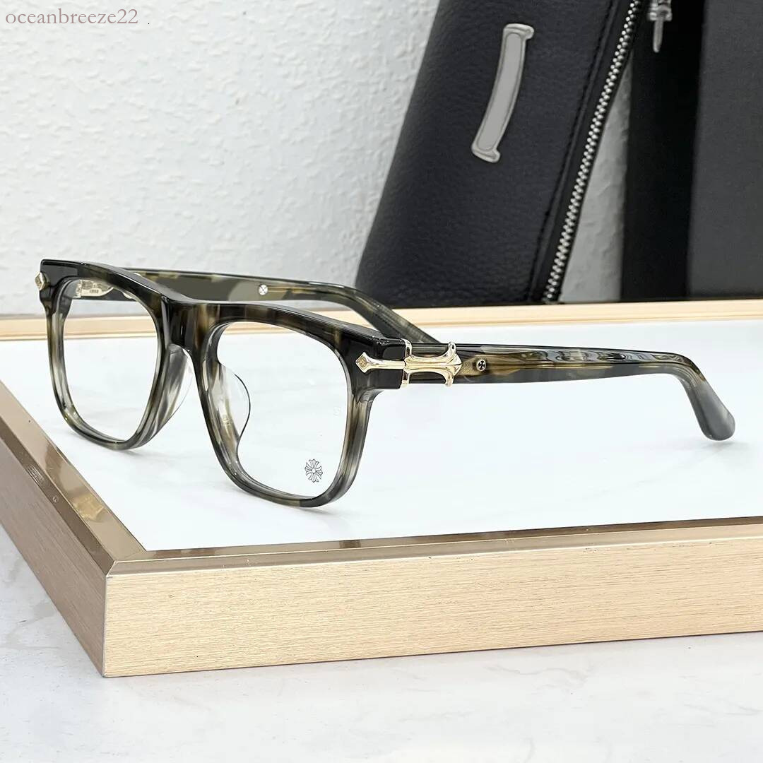 luxury chromed glasses for women designer cross glasses men eye frames woman new slidn square japanese style handmade frame hip Chrome Sunglasses f7