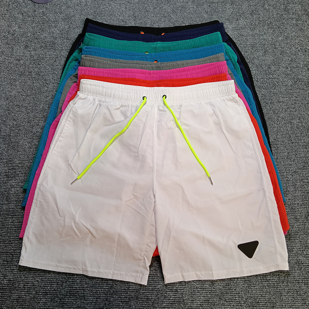 Designer Shorts Triangle Patch Waterproof Quick Drying Mens Swim Short Mens Bermudas Summer Swimwear Beach Sports Shorts Elastic
