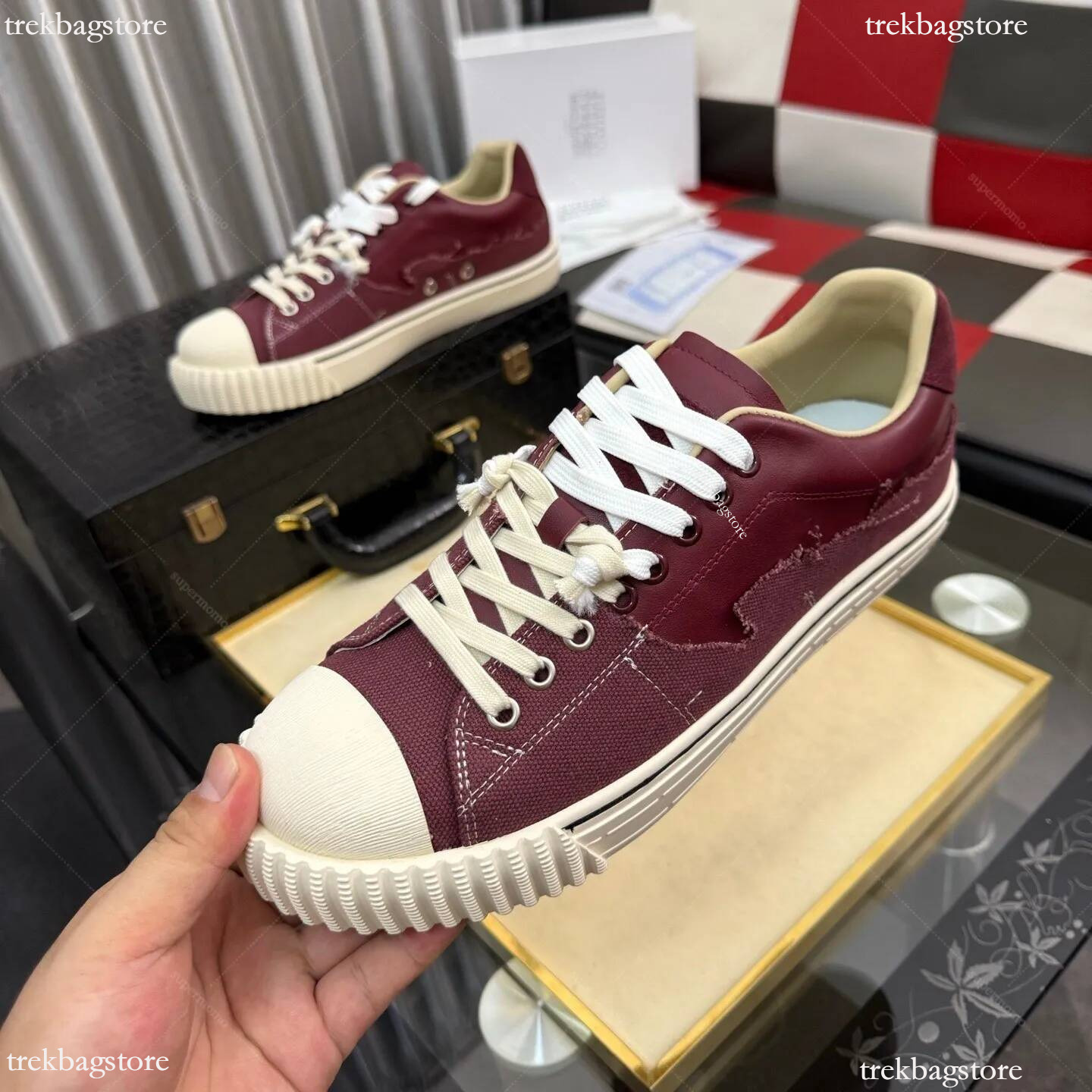 MM6 shoes Designer Sneakers MM6 German army trainers Gats Running Shoes Replicate Suede mm6 Casual Dirty Shoes White Black brown Outdoor Shoe margel