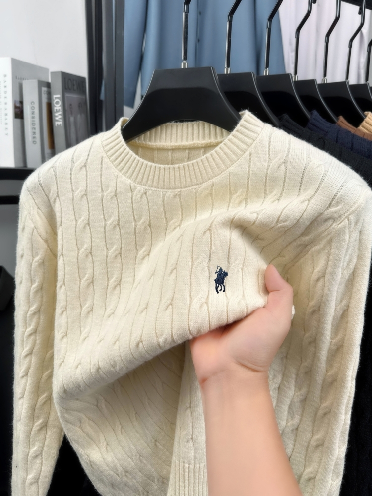 Designer Brand Embroidery Sweater Men Classic Paul Fashion Jacquard Autumn/Winter Round Neck Warm Knitted Pullover 26Y1017