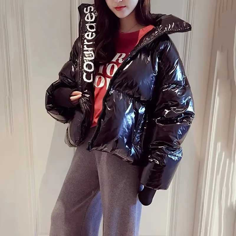 Women's Down Parkas New 2025 Korean Version Unique Loose Women's Cotton Padded Outerwear Temperament Versatile Elegant Ladies Winter Parka
