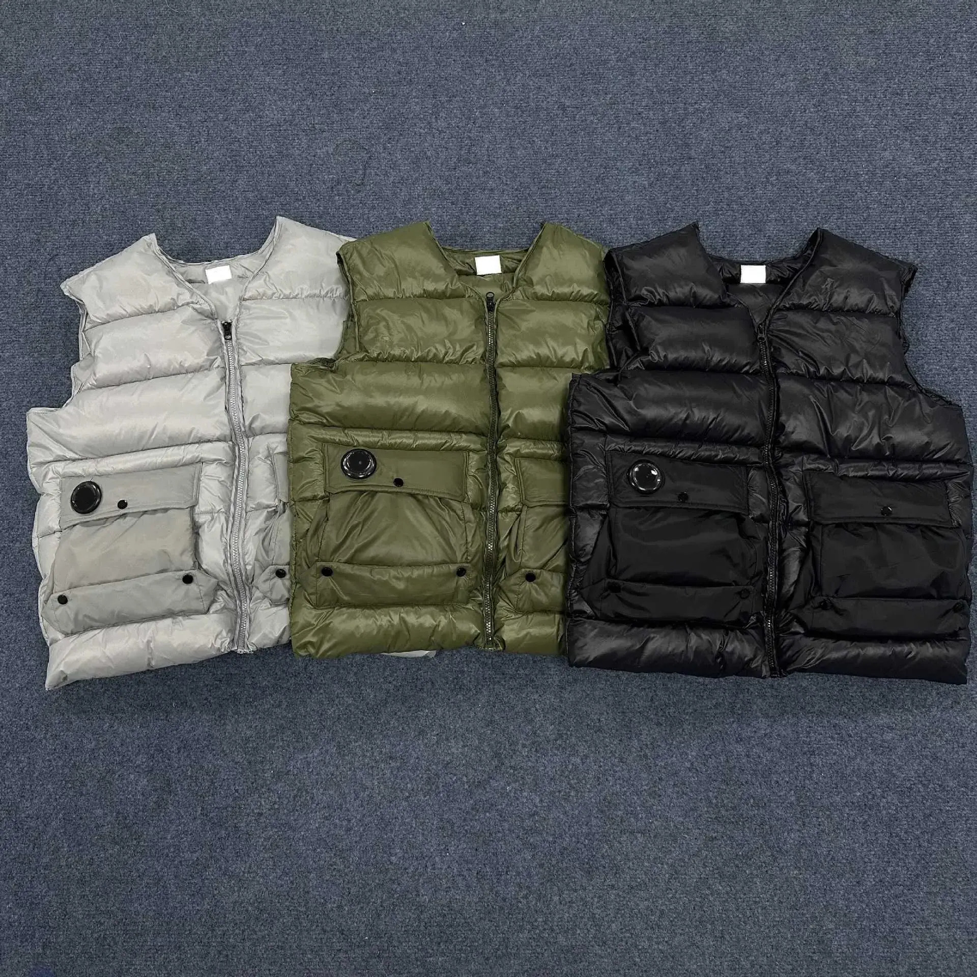Men Vest Fashion Men's Vests Coats Windbreaker Zipper Outwear Coat Men Gilet Jacket Women Vest Clothes Down Parkas Warm waistcoat Sleeveless Ca