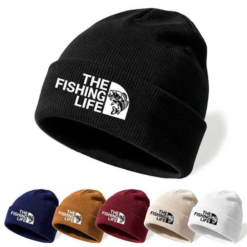 Beanie/Skull Caps NASH Big Fish embroidered knitted hat autumn and winter men's and women's outdoor sports event warm woolen hat Bean hat