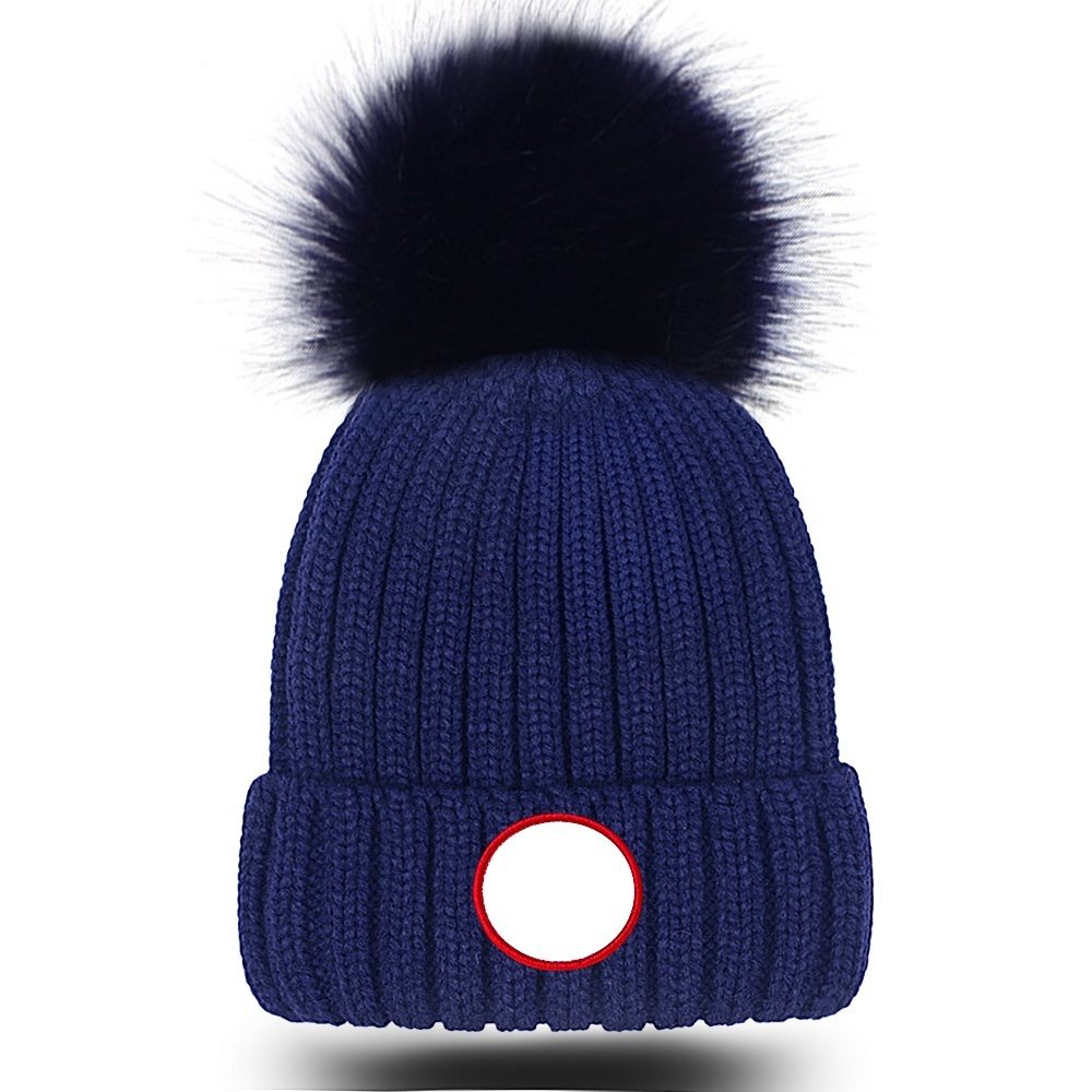 Warm Winter Caps Fashion winter hat Design beanies wool skull cap Fashion Women Beanie Pom Pom Bobble Hat Outdoor ski warm hats high quality d-6