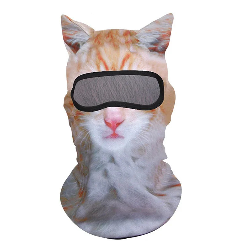 Cute 3D Cat Balaclava Full Face Hood for Men Women Animal Ski Mask for Snowboard Motocross Winter Warm Face Cover Gift 261017