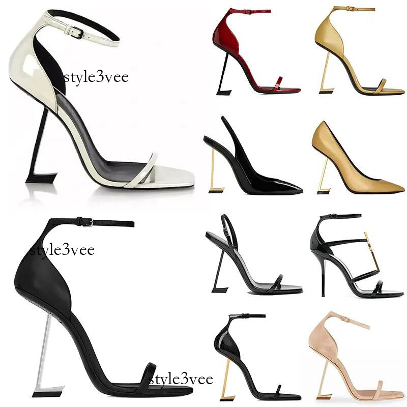 yslshoesfor women shoes Designer Sandals Women High Heels Opyum Pumps Stiletto Heel Leather Suede Open Toes Party Wedding Sandals ysllysness heel sh