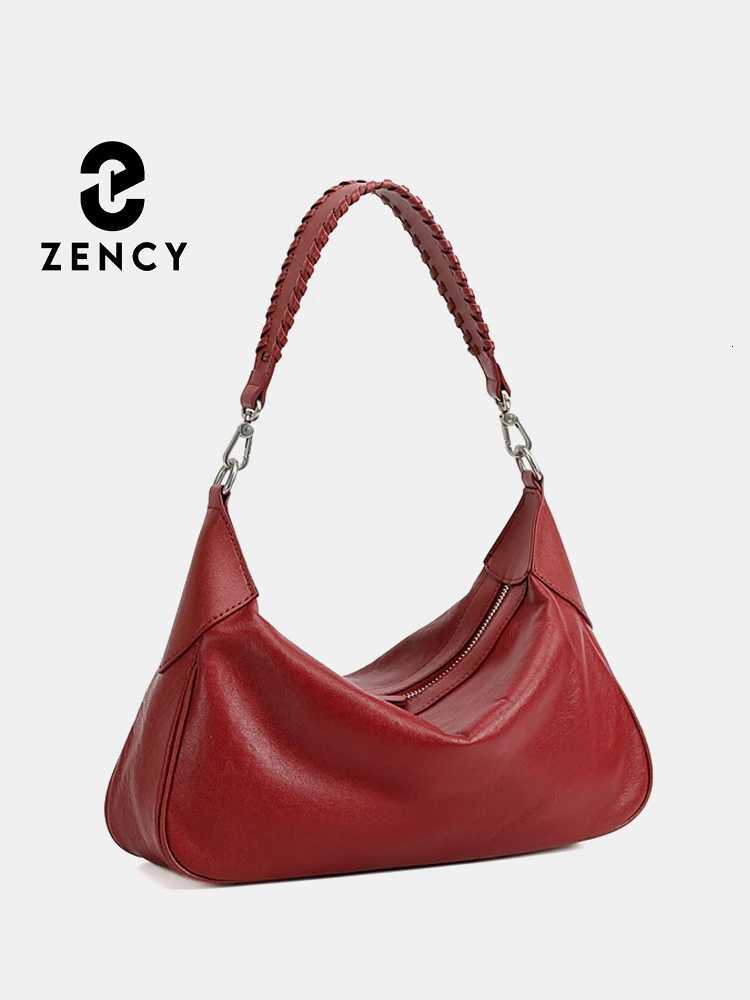 Evening Bags Zency Genuine Leather Soft Bag Fashion Hobo Bag Women Shoulder Handbag Crossbody Designer Bags Christmas Gift For Lover H261016