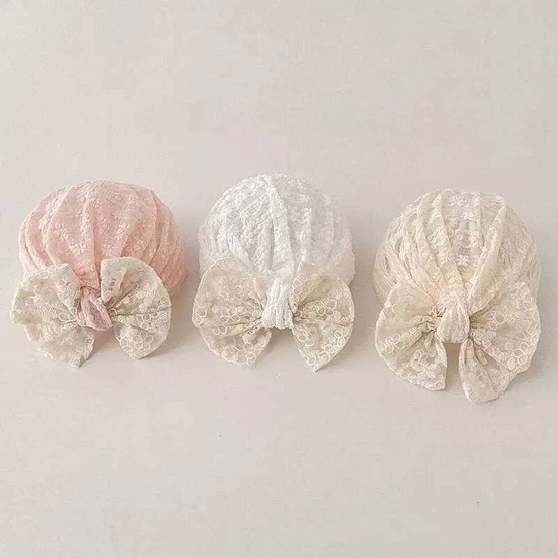 Kids Hats Kids baby Hair Accessories Summer Thin Hats Turban Cute Bow Lace Newborn Boy Girl Indian Caps Infant Baby He