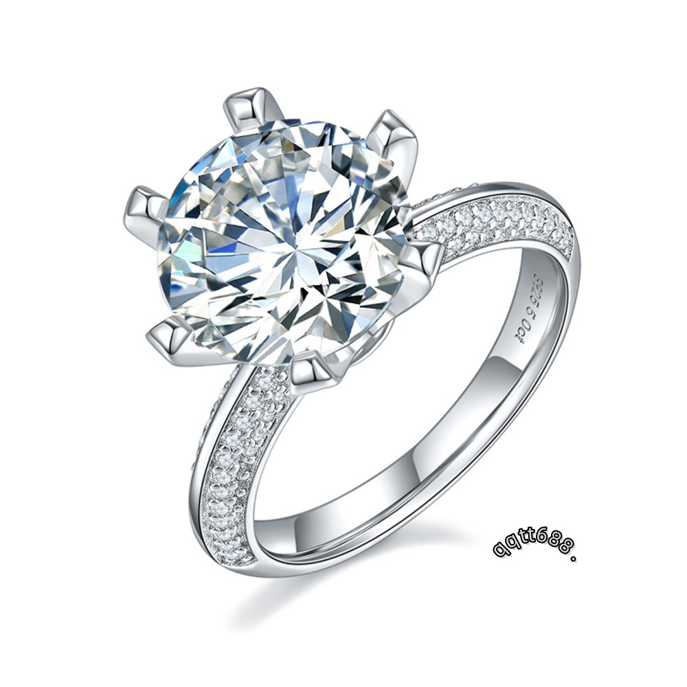 Fashion Ring GRA Certificate Moissanite Engagement Ring VVS D Color Moissanite Diamond Ring 925 Silver
