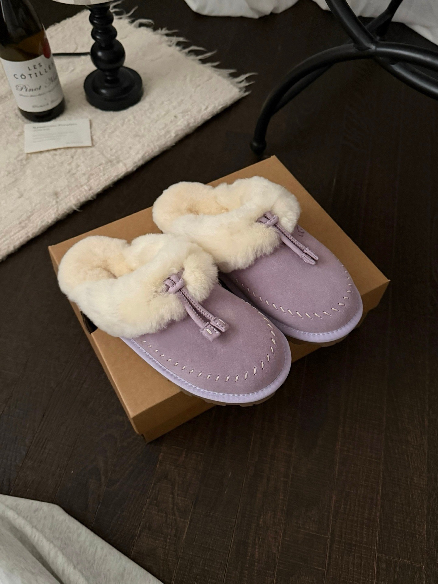Mens shoes Fashion Fluffy Platform For Women 2025 Winter Plush Warm Cotton Shoes Woman Genuine Leather Comfort Non Slip Unisex Home Slippers