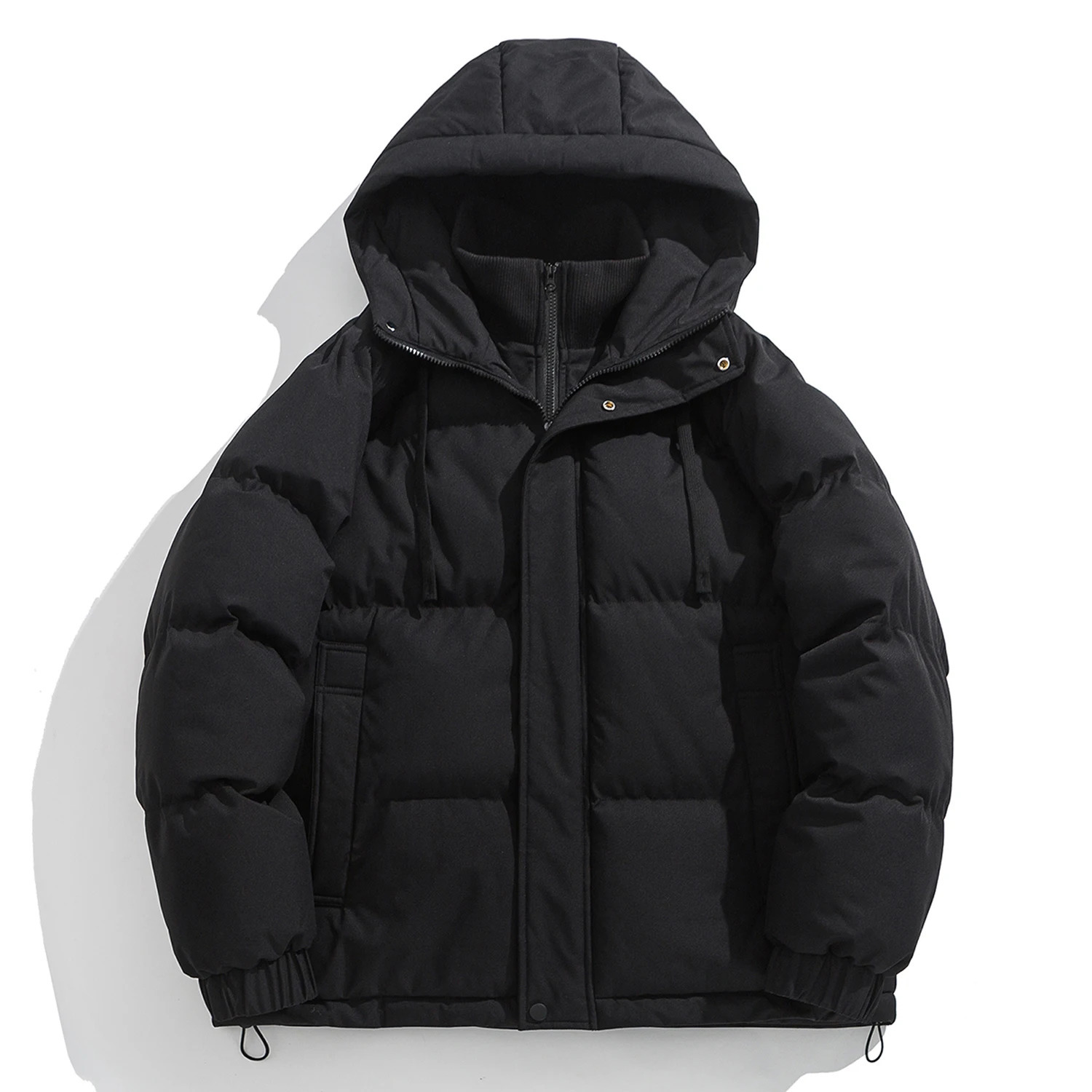Legible Winter Jacket Men Casual Loose Thicken Warm Mens Parkas Solid Stand Collar Winter Coat Man 261016