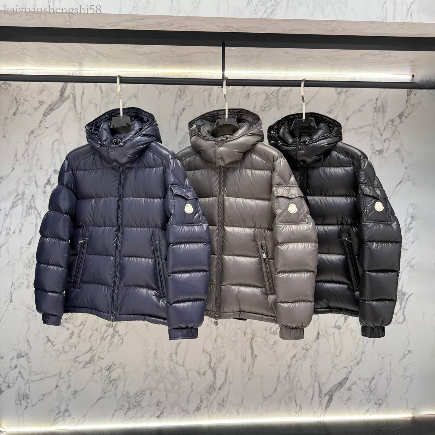 mon clerness Designer brand high quality men's monclenessity jacket hooded glossy down jacket luxurious winter warm jacket solid color mont cle