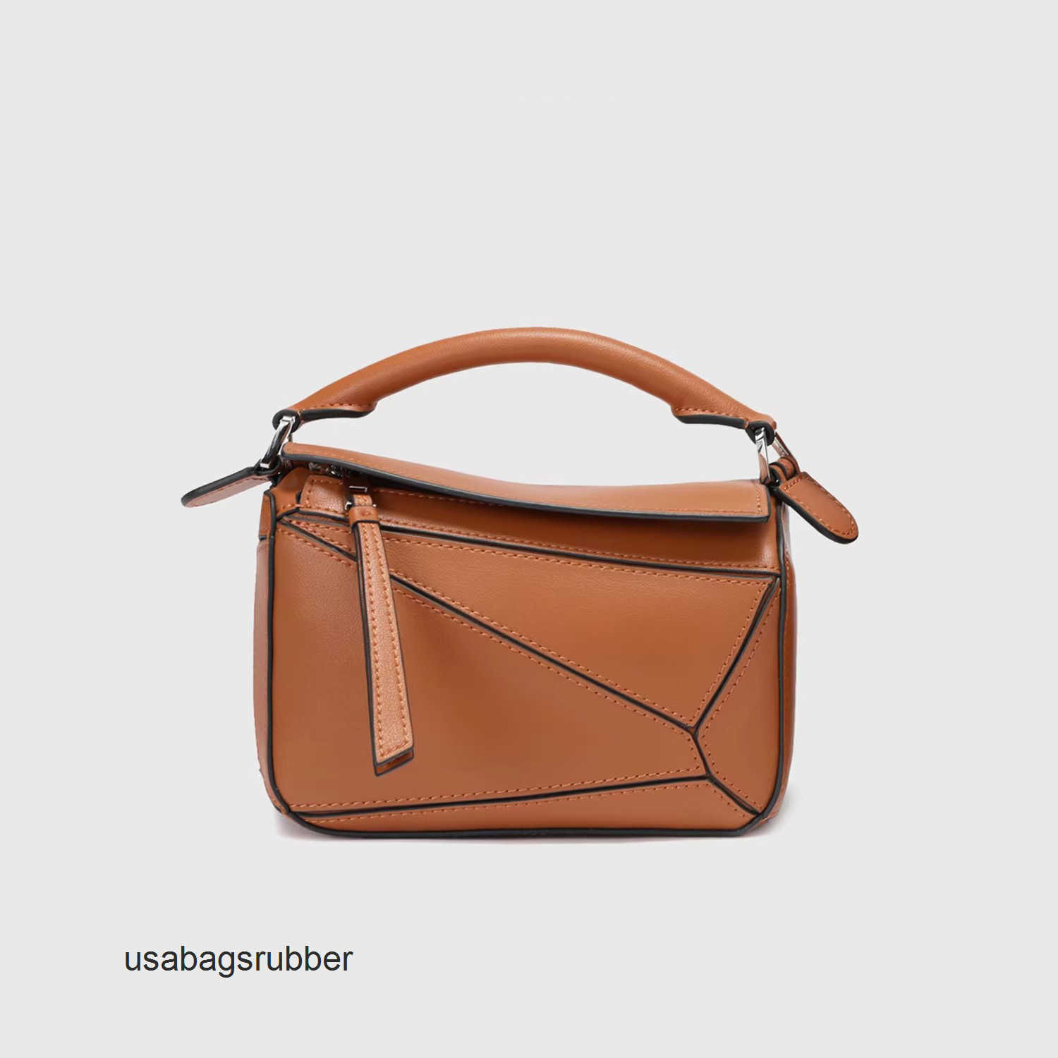 Origami Satchel 2026 New Trendy Bag Same Style as Geometric with Leather Splicing Women's Crossbody Handbag Large Pillow Multi-Panel Constructi