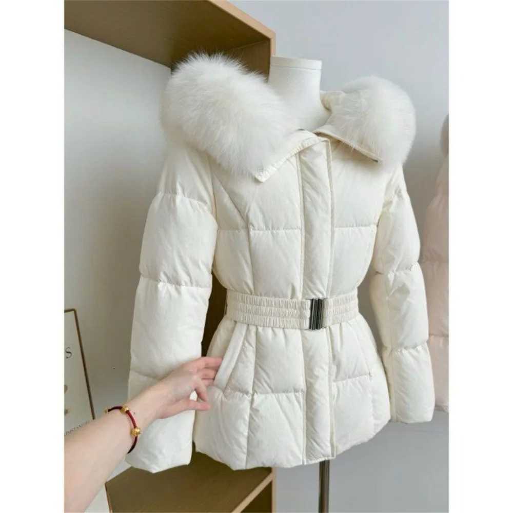 Women's Down Parkas 2026 Parkas Women New Winter Down Cotton Jacket Coat Lady Hooded Fur Collar Parka Thick Cotton Padded Female Warm Waist Sli