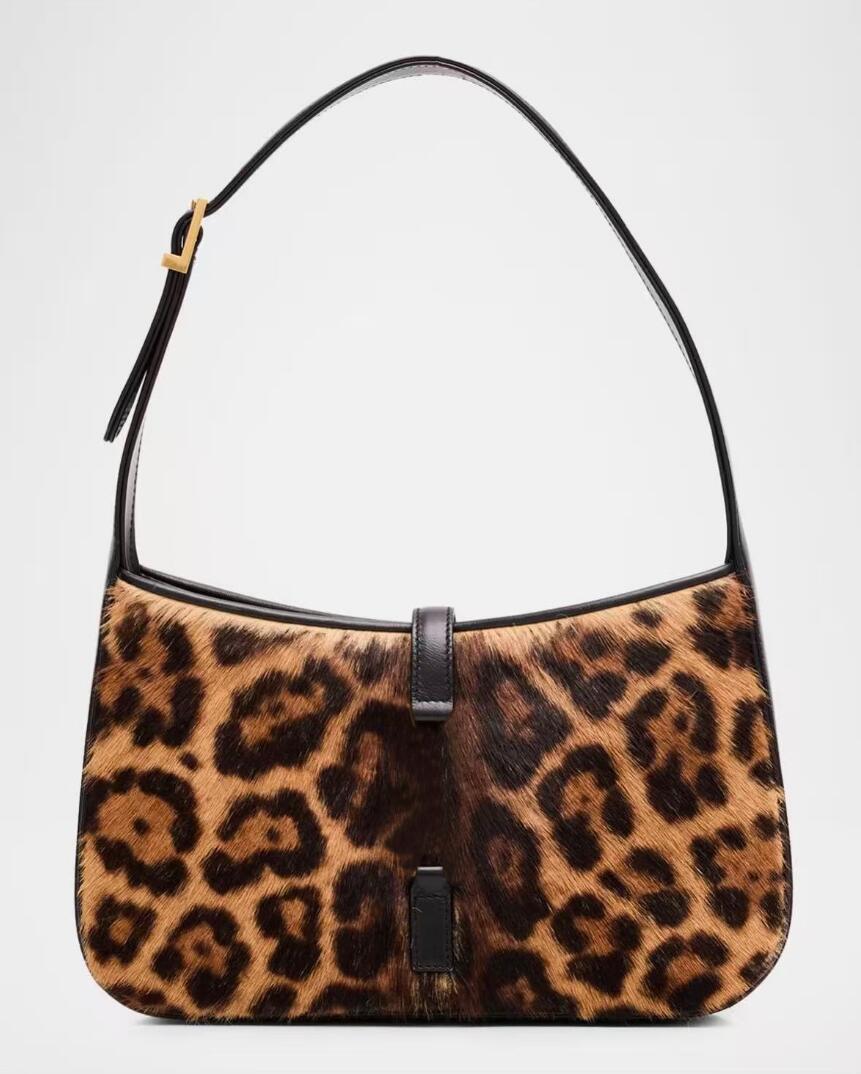 Top Mirror quality Le 5a7 Underarm bag luxury Leopard print Horsehair handbag women Brown leopard print pattern kate chain bag shoulder bag designer