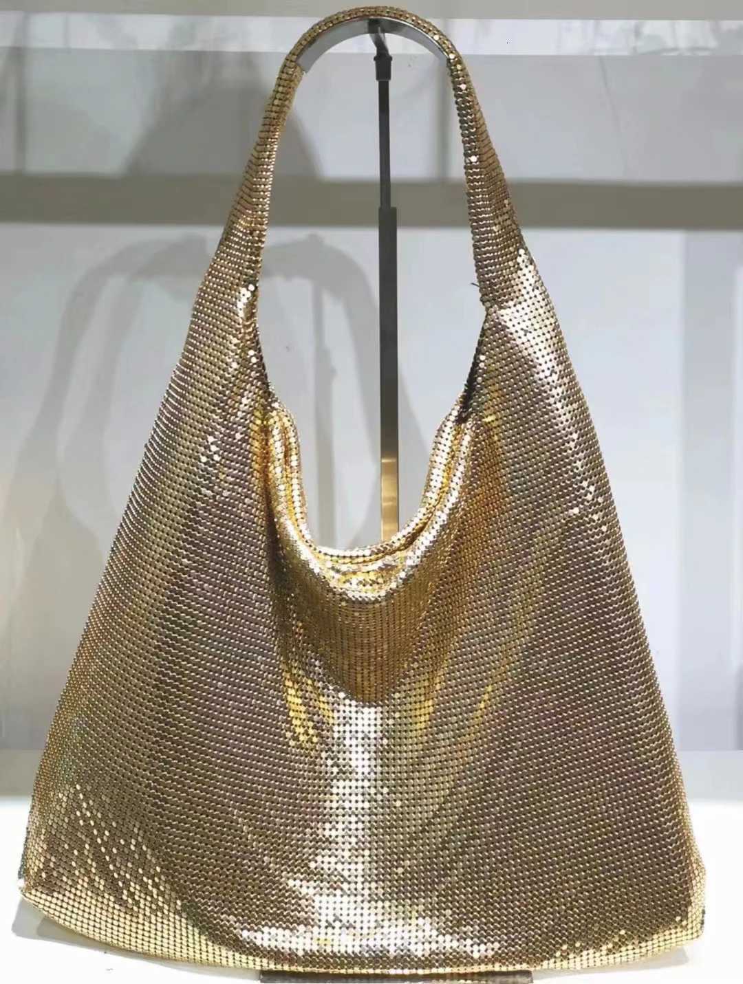 Evening Bags Large Capacity Ladies Sequin Handbags for Women Design Rhinestones Tote Armpit Shoulder Bags Women Leather Shopping Pack H261016