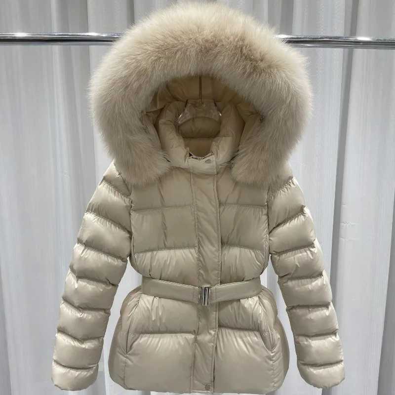Women's Down Parkas Women's Winter Parka Coat 2026 New Fur Collar Hooded Korean Version Lady Down Cotton Jacket Warm Ladies Cotton Padded
