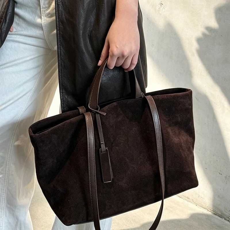 Designer Cowhide Totes Suede Wen's Genuine Tote Bag Soft Slouchy Real Leather Top Handle Crossbody Handbag Leather Ladies Daily Work Purse J261