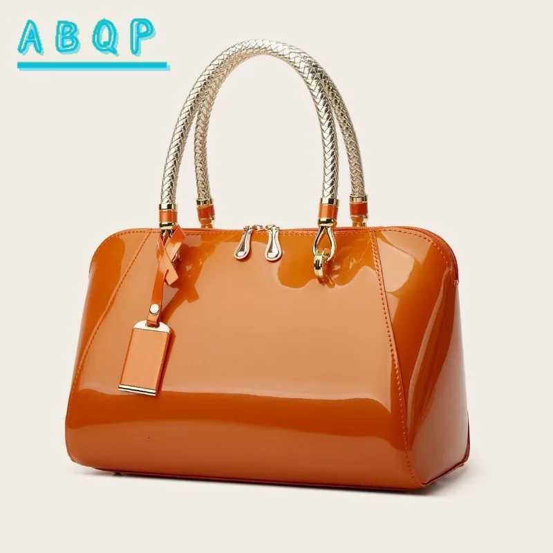 Cross Body ABQP New Women's Handbag Fashion Patent Leather Women's Shoulder Bag Large Capacity Boston Women's Bag High Quality H26101