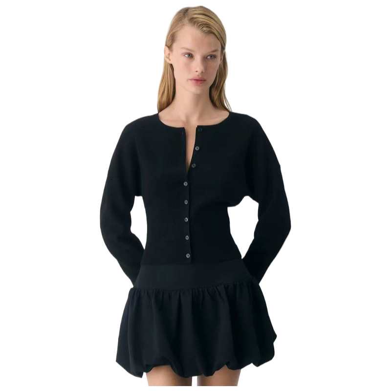 AritZIE New Autumn/Winter Round Neck Slim-Fit Waist-Cinching Long-Sleeve Knit Button Cardigan for Women casual womens Realtree Designer Classic 91