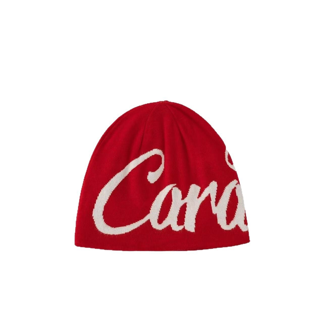 American Style Reversible Pullover Street Letter Jacquard Knitted 2024 New Autumn Winter Hat Couple Face Slimming