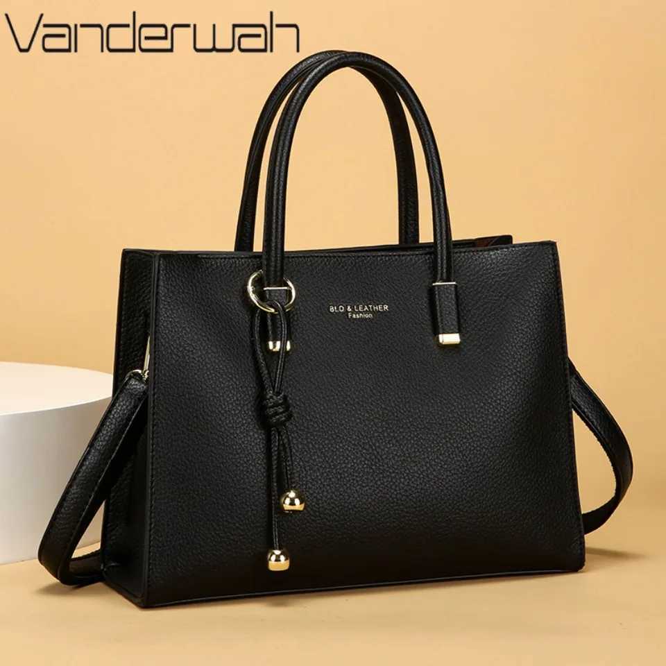 Evening Bags Genuine Top Quality Leather Handbag Women's Tote Messenger Sac Designer Large Capacity 3 Levels Shoulder Crossbody Bags H261016