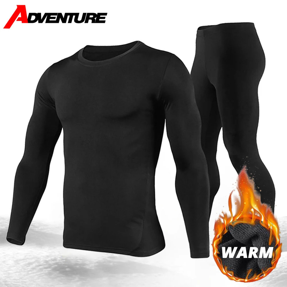 HEROBIKER Men's Fleece Lined Thermal Underwear Set Motorcycle Skiing Base Layer Winter Warm Long Johns Shirts Tops Bottom Suit 260922