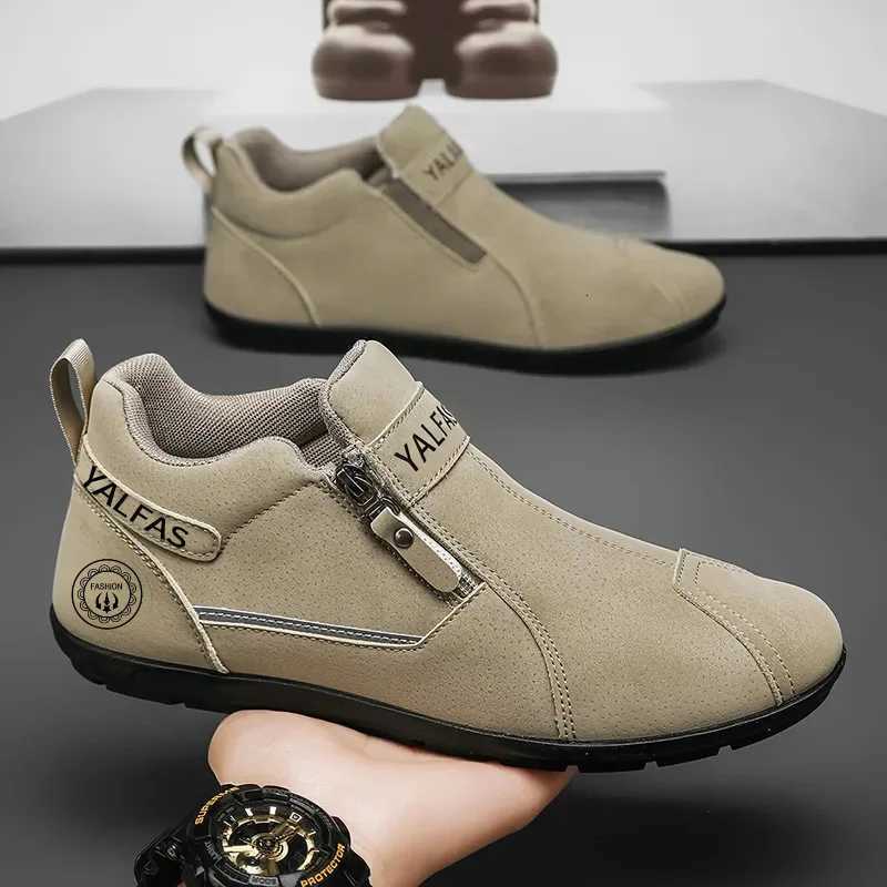 Casual Shoes 2026 New Men Casual Shoes Lightweight Slip On Sneakers Autumn Winter Flat Work Shoes Loafers Soft Sole Non Slip Walking Shoes H2610161