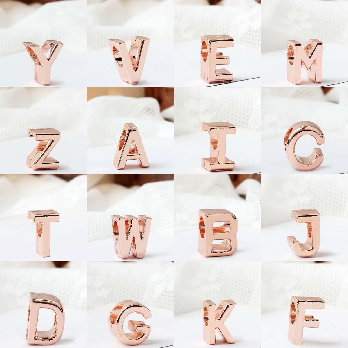 Charms with box jewelry woman designer Charms rose gold 26 English letter Charm pendant beads fit bracelets necklaces high quality luxury for women