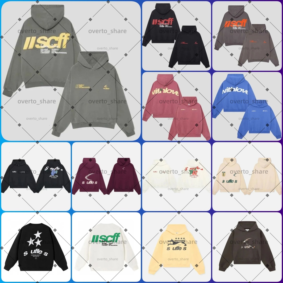 Scuffer Hoodie Designer Mens Women Scu ffers Hooded Sweater Pullover Hoodies Graphical Letter Prints Casual fashion Streetwear Tops